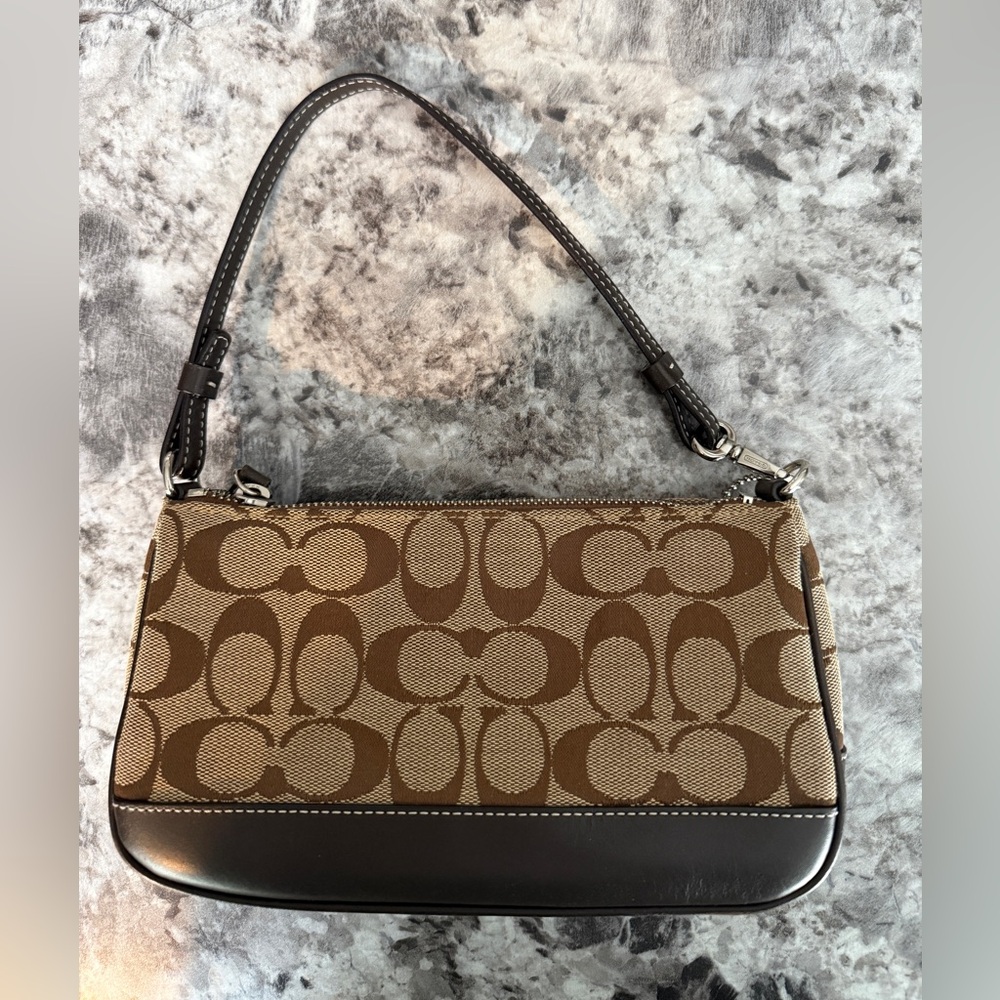 Coach Signature Demi Pouch Baguette & Matching Card Case - Style #6094